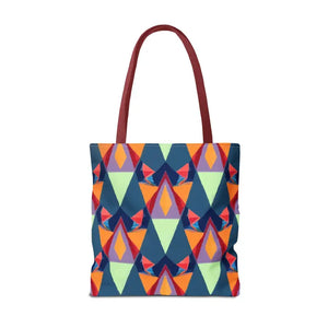 Abstract Colorful Triangles Print Tote Bag - Vibrant Style - Dipaliz - Bags