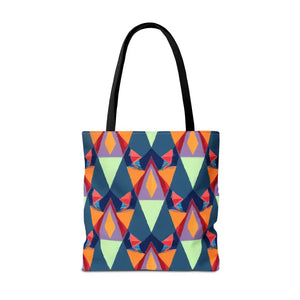 Abstract Colorful Triangles Print Tote Bag - Vibrant Style - Dipaliz - Bags