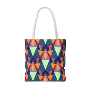 Abstract Colorful Triangles Print Tote Bag - Vibrant Style - Dipaliz - Bags
