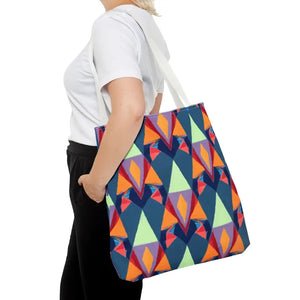 Abstract Colorful Triangles Print Tote Bag - Vibrant Style - Dipaliz - Bags