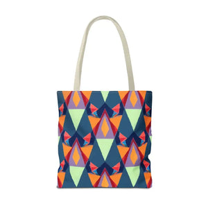 Abstract Colorful Triangles Print Tote Bag - Vibrant Style - Dipaliz - Bags