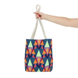 Abstract Colorful Triangles Print Tote Bag - Vibrant Style - Dipaliz - Bags