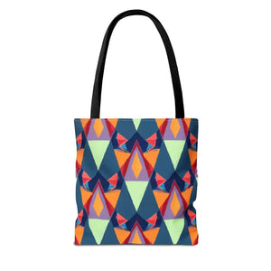 Abstract Colorful Triangles Print Tote Bag - Vibrant Style - Dipaliz - Bags