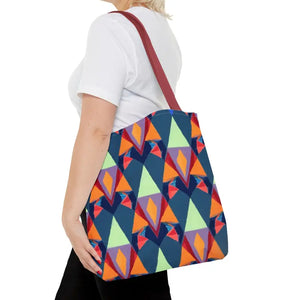 Abstract Colorful Triangles Print Tote Bag - Vibrant Style - Dipaliz - Bags