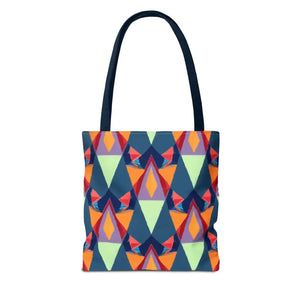 Abstract Colorful Triangles Print Tote Bag - Vibrant Style - Dipaliz - Bags
