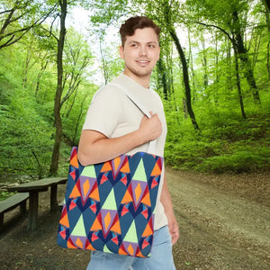 Abstract Colorful Triangles Print Tote Bag - Vibrant Style - Dipaliz - Bags