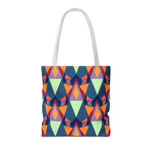 Abstract Colorful Triangles Print Tote Bag - Vibrant Style - Dipaliz - Bags