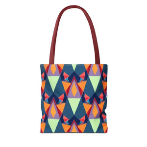 Abstract Colorful Triangles Print Tote Bag - Vibrant Style - Dipaliz - Bags