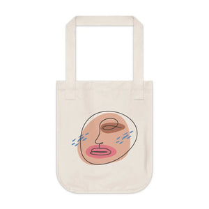 Abstract Face Canvas Tote Bag - Sustainable Style - Dipaliz - Bags