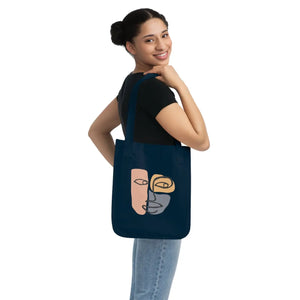 Vibrant Face Print Canvas Tote Bag - Organic Cotton - Dipaliz - Bags