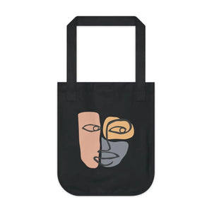 Vibrant Face Print Canvas Tote Bag - Organic Cotton - Dipaliz - Bags
