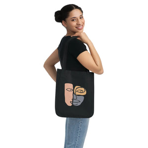 Vibrant Face Print Canvas Tote Bag - Organic Cotton - Dipaliz - Bags