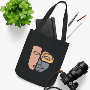 Vibrant Face Print Canvas Tote Bag - Organic Cotton - Dipaliz - Bags