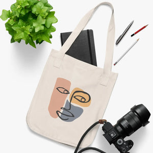 Vibrant Face Print Canvas Tote Bag - Organic Cotton - Dipaliz - Bags
