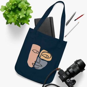 Vibrant Face Print Canvas Tote Bag - Organic Cotton - Dipaliz - Bags