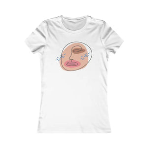 Abstract Face T-shirt - Bold Art Tee for Women - Dipaliz - s / White - T-shirts