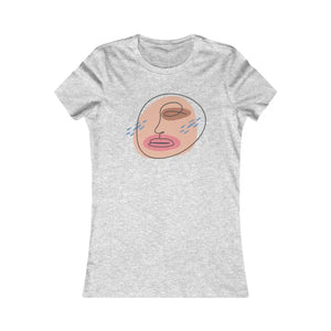 Abstract Face T-shirt - Bold Art Tee for Women - Dipaliz - s / Athletic Heather - T-shirts