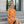 Orange T-shirt Dress – Abstract Floral Pattern - Dipaliz - Dresses - Xs