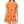 Orange T-shirt Dress – Abstract Floral Pattern - Dipaliz - Dresses - Xs
