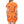 Orange T-shirt Dress – Abstract Floral Pattern - Dipaliz - Dresses - Xs