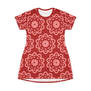 Abstract Floral T-shirt Dress – Organic Cotton - Dipaliz - Dresses - Xs
