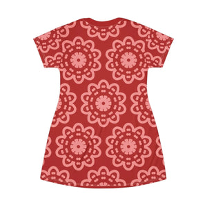 Abstract Floral T-shirt Dress – Organic Cotton - Dipaliz - Dresses - Xs