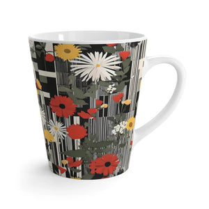 Vibrant Abstract Flowers Latte Mug Ceramic Gift - Dipaliz - Mugs