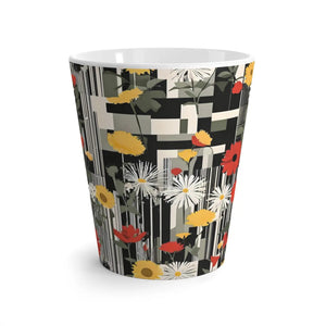 Vibrant Abstract Flowers Latte Mug Ceramic Gift - Dipaliz - Mugs