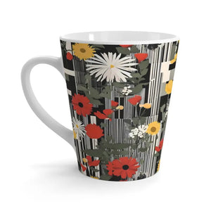 Latte Mug Abstract Flowers Women’s Fashion Style - Dipaliz - 12oz - Mugs