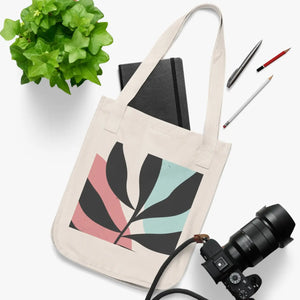 Organic Canvas Tote Bag - Abstract Foliage Art - Dipaliz - Shopping Totes