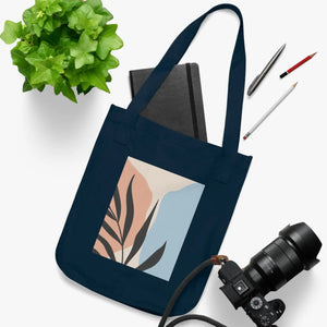 Sustainable Canvas Tote Bag Abstract Leaves Organic - Dipaliz - Bags