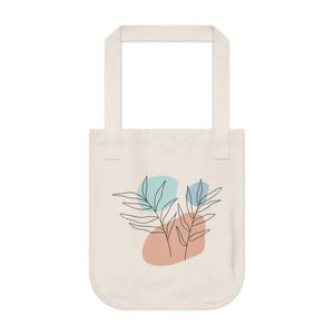 Organic Canvas Tote Bag Abstract Foliage Art Eco Style - Dipaliz - Bags
