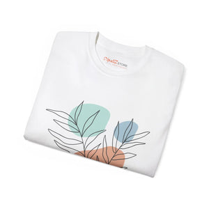 Vibrant Abstract Foliage Unisex Ultra Cotton Tee - Dipaliz - T-shirts