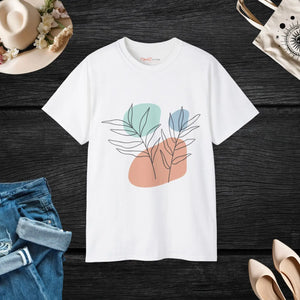 Vibrant Abstract Foliage Unisex Ultra Cotton Tee - Dipaliz - T-shirts