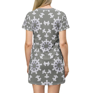 Abstract Geometric Pattern t Shirt Dress - Dipaliz - Dresses - Xs