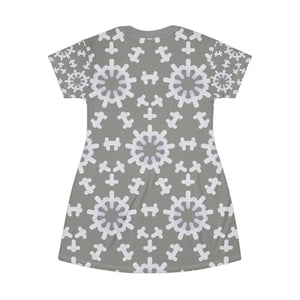Abstract Geometric Pattern t Shirt Dress - Dipaliz - Dresses - Xs