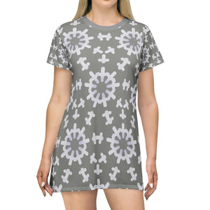 Abstract Geometric Pattern t Shirt Dress - Dipaliz - Dresses - Xs