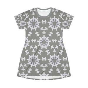 Abstract Geometric Pattern t Shirt Dress - Dipaliz - Dresses - Xs