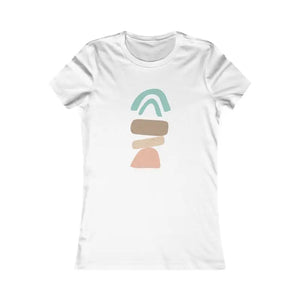 Women’s Favorite Tee Abstract Landscape Print Comfort Top - Dipaliz - White / s - T-shirts