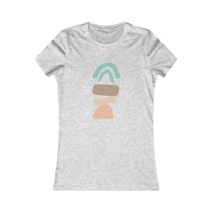 Women’s Favorite Tee Abstract Landscape Print Comfort Top - Dipaliz - Athletic Heather / s - T-shirts