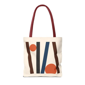 Abstract Lines Print Tote Bag Modern Style Dipaliz - Handbags