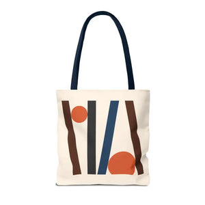 Abstract Lines Print Tote Bag Modern Style Dipaliz - Handbags