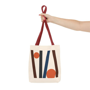 Modern Abstract Lines Print Tote Bag - Polyester - Dipaliz - Handbags