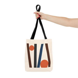 Modern Abstract Lines Print Tote Bag - Polyester - Dipaliz - Handbags