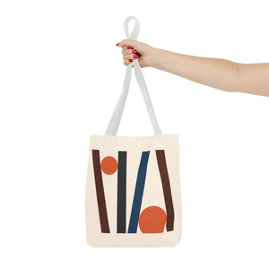 Modern Abstract Lines Print Tote Bag - Polyester - Dipaliz - Handbags