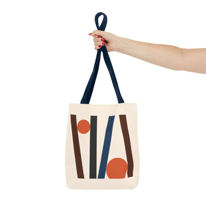 Modern Abstract Lines Print Tote Bag - Polyester - Dipaliz - Handbags