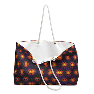 Vibrant Polyester Weekender Bag - Abstract Orange Pattern - Dipaliz - Tote Bags