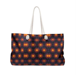 Vibrant Polyester Weekender Bag - Abstract Orange Pattern - Dipaliz - Tote Bags