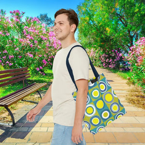 Print Tote Bag - Abstract Green Circles Pattern - Dipaliz - Bags