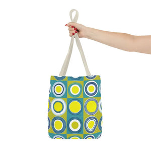 Print Tote Bag - Abstract Green Circles Pattern - Dipaliz - Bags